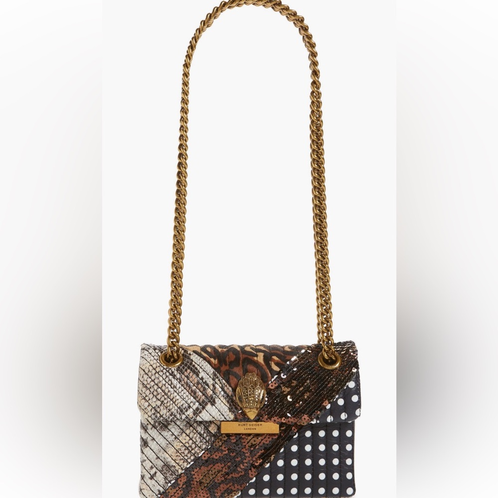 Kurt Geiger LONDON
Mini Kensington Genuine calf hair mixed media crossbody bag